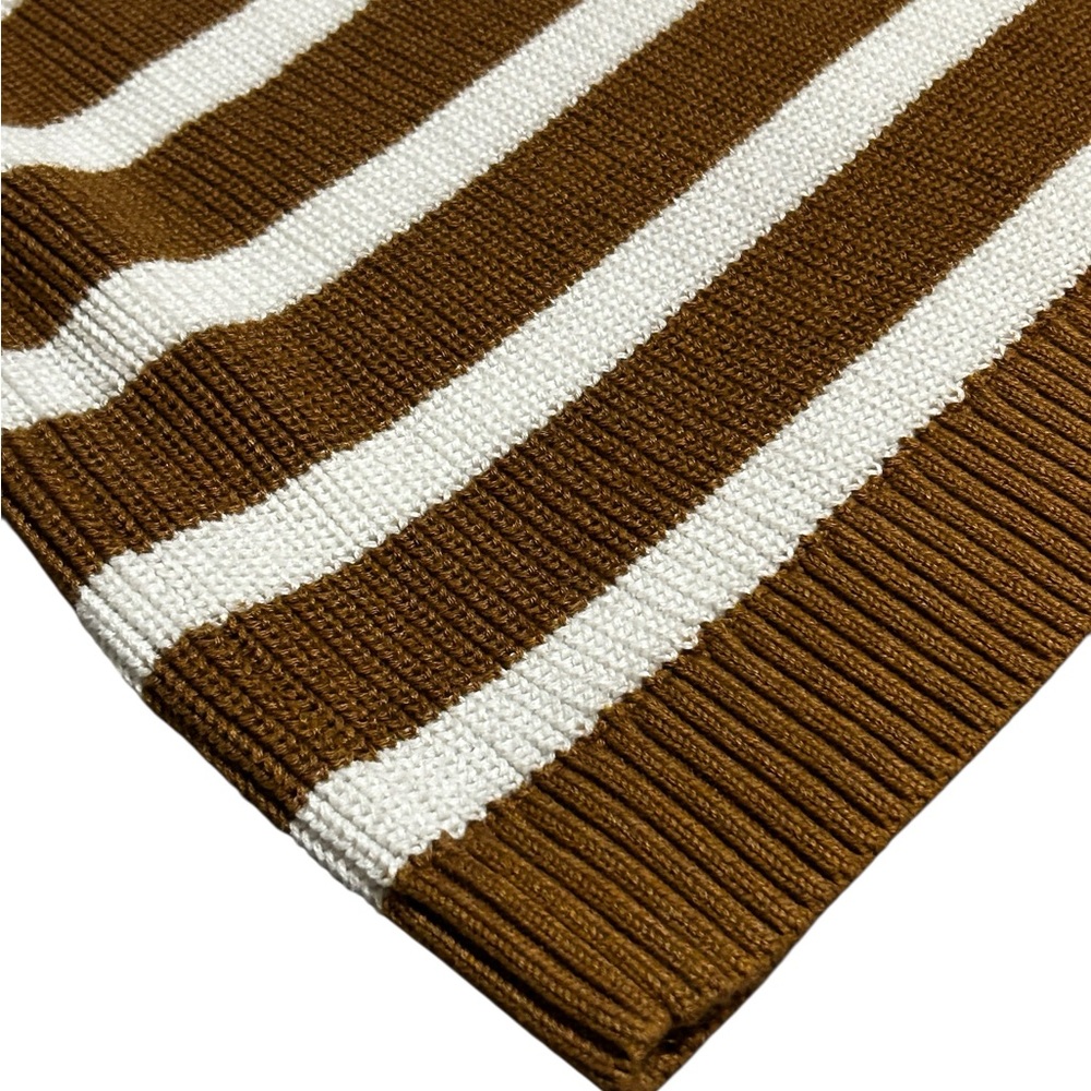 Old Navy Brown and White Striped Sweater Top - Picture 3 of 5